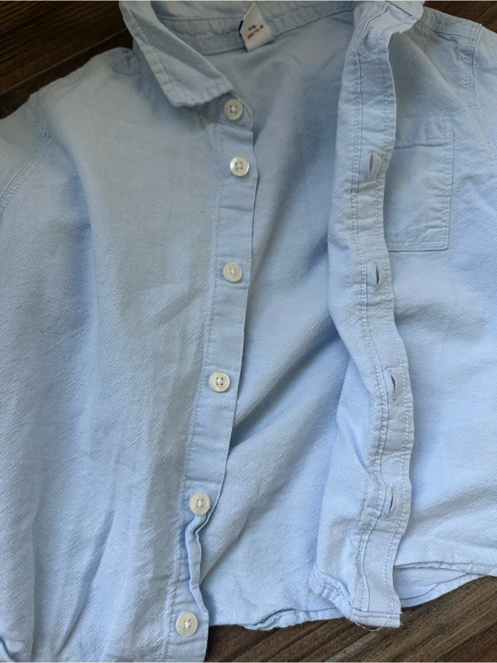 Polka Dot Polo Boys 4t Burgundy Button-Up Shirt & Light Blue Oxford Shirt